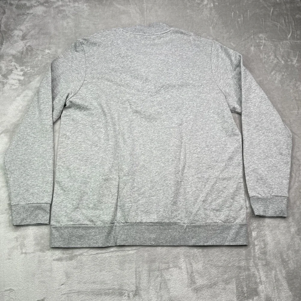 Criquet Pullover Mens 2XL Gray Quarter Zip‎ Fleece Logo Preppy Performance New